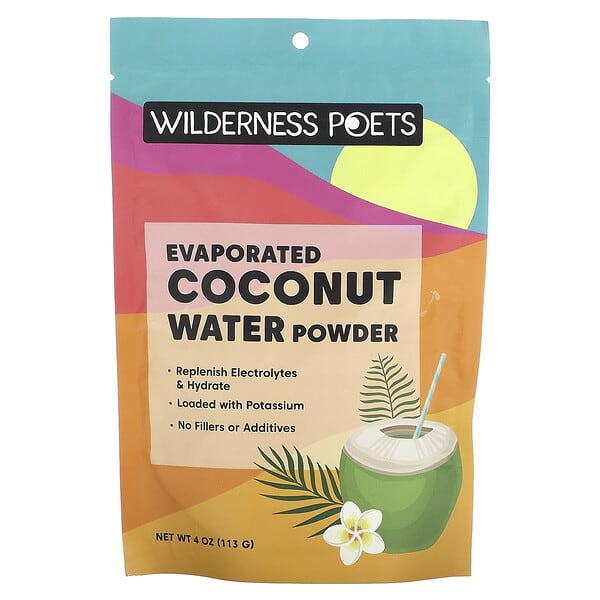 Wilderness Poets, Coconut Water Powder, Evaporated, 4 oz (113 g)