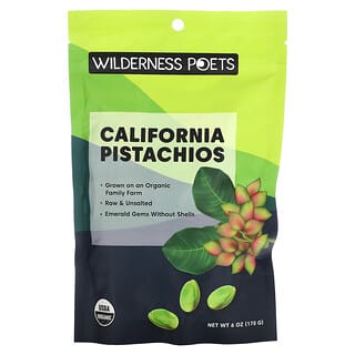 Wilderness Poets, Pistachos de California, sin sal`` 170 g (6 oz)