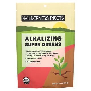 Wilderness Poets, Superverdes Alcalinizantes Orgânicos, 99 g (3,5 oz)