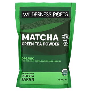 Wilderness Poets, Chá Verde Matcha Orgânico em Pó, 340 g (12 oz)
