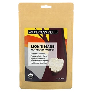 Wilderness Poets, Organic Lions Mane Mushroom Powder, 3.5 oz (99 g)