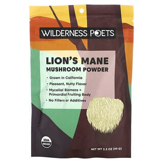 Wilderness Poets, Melena de león, Hongos en polvo, 99 g (3,5 oz)