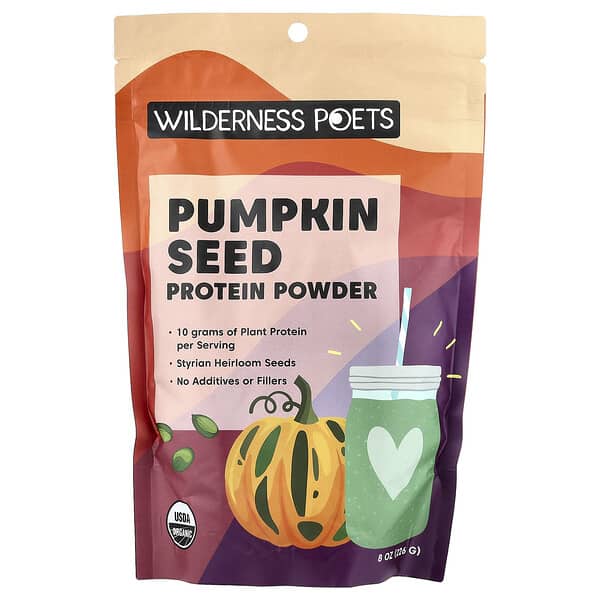 Wilderness Poets Organic Pumpkin Seed Protein Powder, 8 oz (226 g)