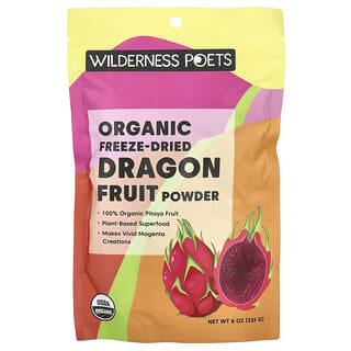 Wilderness Poets, Fruit du dragon lyophilisé biologique en poudre, 226 g