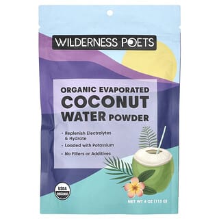 Wilderness Poets, Organic Evaporated Coconut Water Powder, verdampftes Bio-Kokoswasserpulver, 113 g (4 oz.)