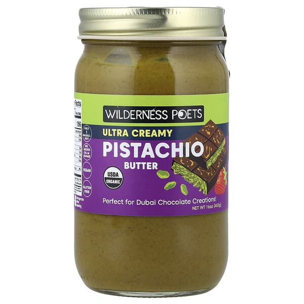 Wilderness Poets, Pistachio Butter, Ultra Creamy, 16 oz (453 g)