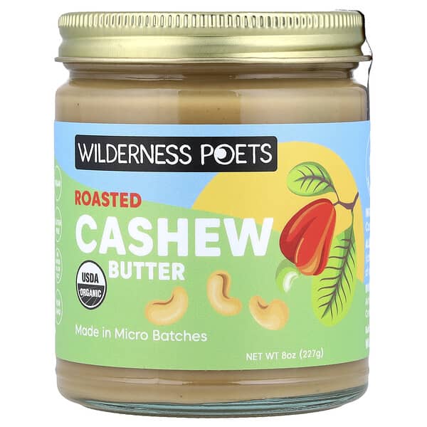 Wilderness Poets, 유기농 볶은 캐슈 버터, 227g(8oz)