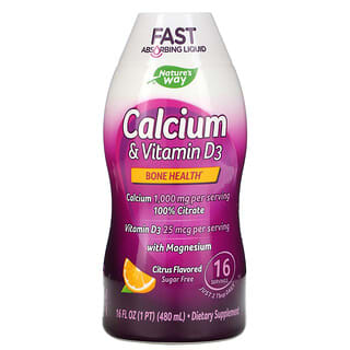 Nature's Way, Calcium et vitamine D3, agrumes, 480 ml