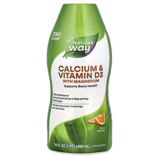 Nature's Way, Calcium & Vitamin D3 with Magnesium, Citrus, 16 fl oz (480 ml)