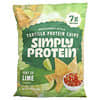 Simply Protein, 레스토랑 스타일 토르티야 단백질 칩, 힌트 오브 라임 맛, 130g(4.58oz)