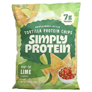 Simply Protein, Restaurant-Style Tortilla Protein Chips, Hint of Lime, 4.58 oz (130 g)