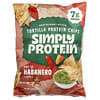 Simply Protein, 레스토랑 스타일 토르티야 프로틴 칩, 하바네로, 130g(4.58oz)