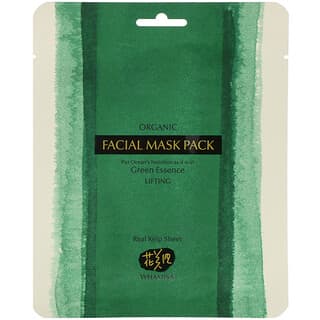 Whamisa, Real Kelp Sheet, Facial Mask Pack, Green Essence Lifting, 5 Sheets