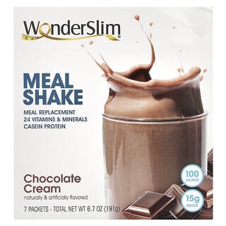 WonderSlim, Shake Refeição, Creme de Chocolate, 7 Pacotes, 27 g Cada