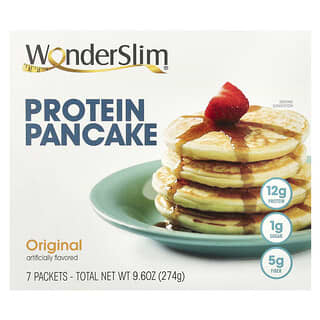 WonderSlim, Pancake protéiné, Original, 7 sachets, 39 g chacun