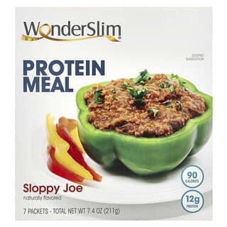 WonderSlim, Protein Meal, Sloppy Joe, Proteinmahlzeit, Sloppy Joe, 7 Päckchen, je 30 g