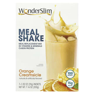 WonderSlim, Shake-repas, Crème à l'orange, 7 sachets, 29 g chacun