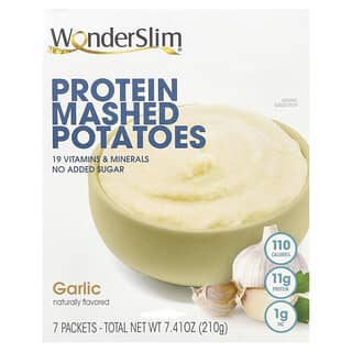 WonderSlim, протеиновое картофельное пюре, со вкусом чеснока, 7 пакетиков по 30 г