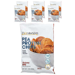 WonderSlim, Pea Protein Chips, Hickory BBQ, 6 Bags, 1 oz (30 g) Each