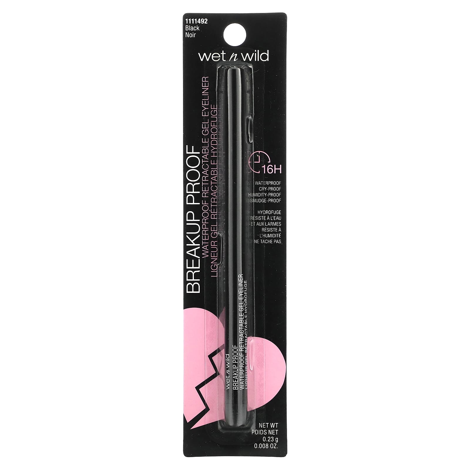 wet n wild, Breakup Proof, Waterproof Retractable Gel Eyeliner, 1111492 ...