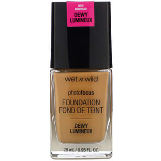 wet n wild, PhotoFocus Foundation, Dewy, Hazelnut, 0.95 fl oz (28 ml)