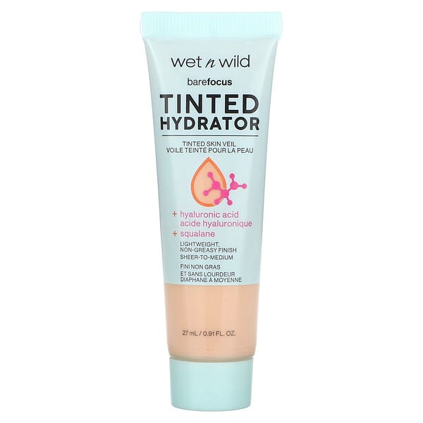 wet n wild, BareFocus 有色保濕液，1114059 瓷白色，0.91 液量盎司（27 毫升）