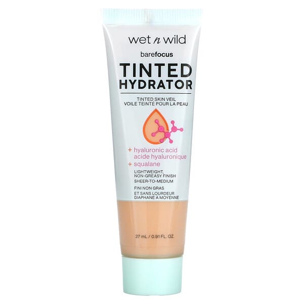 Wet n Wild, ベアフォーカス、色付きハイドレーター、ライト、27ml（0.91液量オンス）