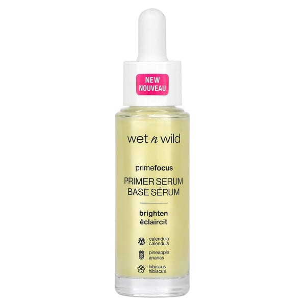 Wet n Wild, プライムフォーカス、プライマー美容液、肌を明るい印象に、30ml（1液量オンス）