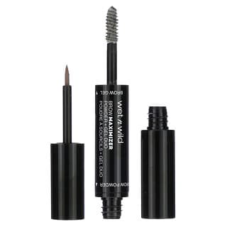 wet n wild, Brow Maximizer, средство для бровей, пудра и гель, дуэт, пепельно-коричневый, 1 шт.