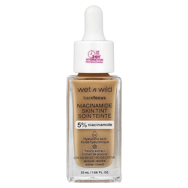 wet n wild, Barefocus, 나이아신아마이드 스킨 틴트, 1116319 크림 베이지, 32ml(1.08fl oz)
