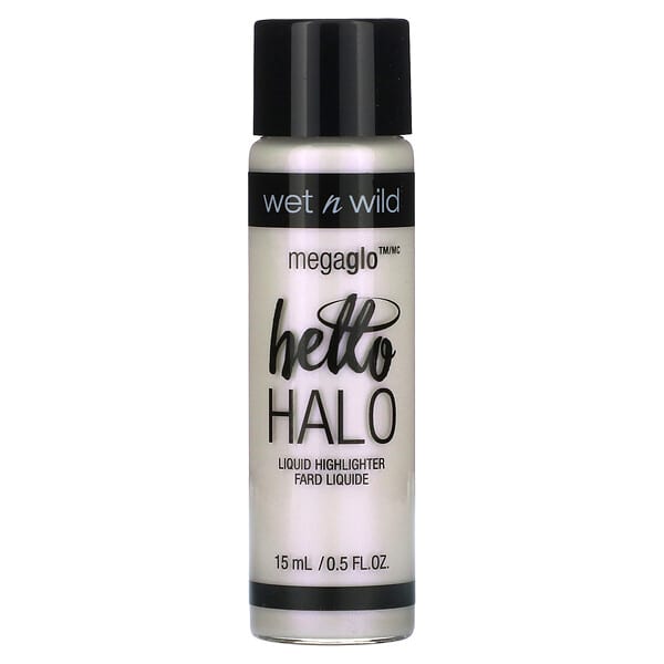 wet n wild, MegaGlo, Hello Halo Liquid Highlighter, 303A Halographic, 0.5 fl oz (15 ml)