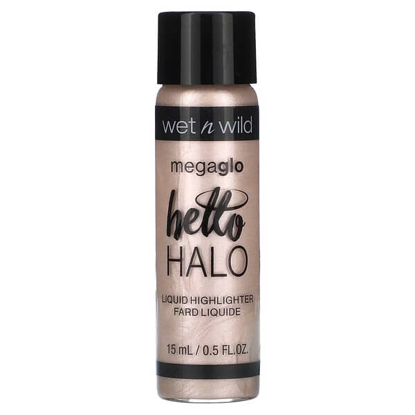 wet n wild, MegaGlo, 헬로 헤일로 리퀴드 하이라이터, 304A 헤일로, 굿바이, 15ml(0.5fl oz)