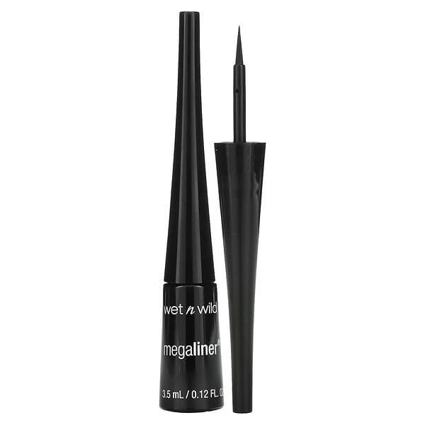 wet n wild, MegaLiner 리퀴드 아이라이너, C871A 블랙, 3.5ml(0.12fl oz)