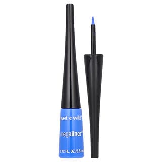wet n wild, MegaLiner 液态眼线笔，873A 电压蓝，0.12 液量盎司（3.5 毫升）