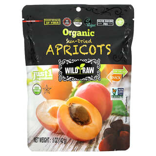 Nature's Wild Organic, Wild & Raw, Sun-Dried, Organic Turkish Apricots, 5 oz (142 g)