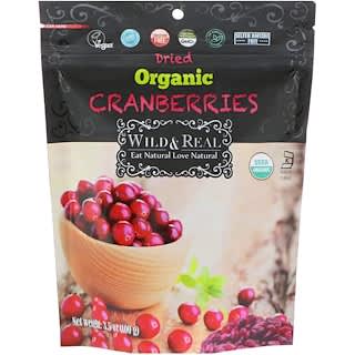 Nature's Wild Organic, Wild & Real, Dried, Organic Cranberries, 3.5 oz (100 g)
