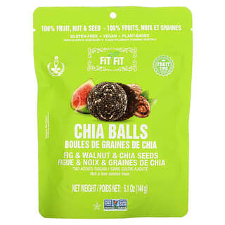 Nature's Wild Organic, Boules de chia, figues, noix et graines de chia, 144 g