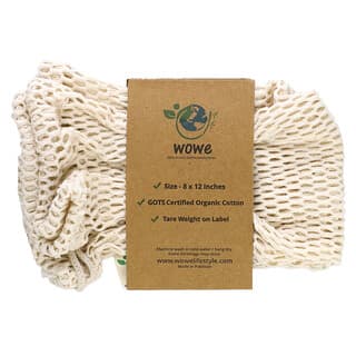 Wowe, Certified Organic Cotton Mesh Bag, 1 Bag, 8 in x 12 in