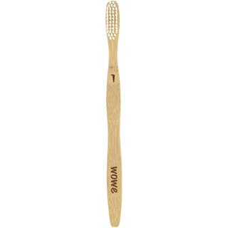 Wowe, Natural Bamboo Toothbrush, Soft Bristles, 4 Pack