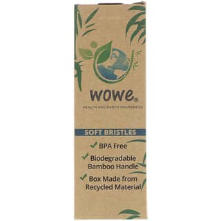 Wowe, Brosses à dent souples et naturelles en bambou, lot de 4