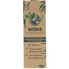 Wowe, Natural Bamboo Toothbrush, Charcoal Infused Soft Bristles, 4 Pack (Discontinued Item) 