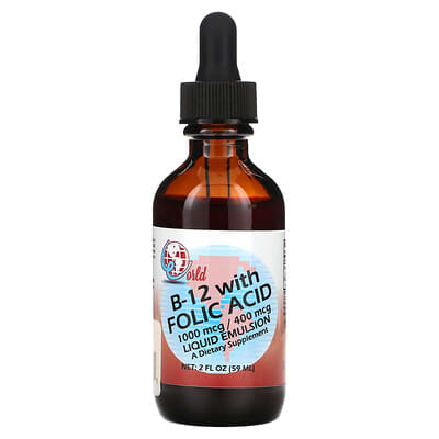 World Organic, B-12 with Folic Acid, 2 fl oz (59 ml)