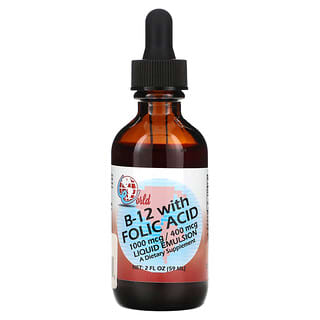 World Organic, B -12 With Folic Acid, 2 fl oz (59 ml)