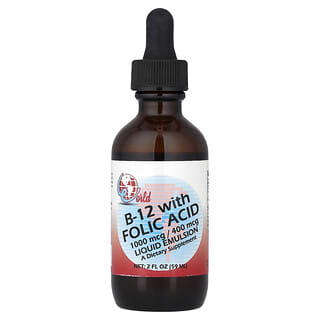 World Organic, Βιταμίνη B-12 με φολικό οξύ, 59 ml