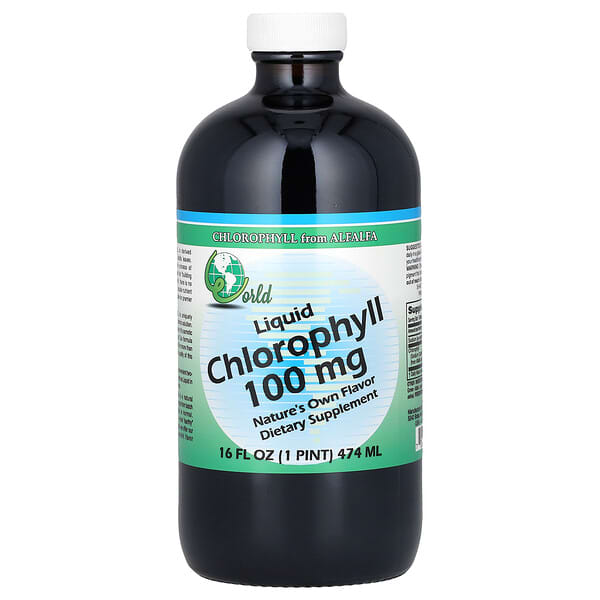 World Organic, Liquid Chlorophyll, 100 Mg, 16 Fl Oz (474 Ml)