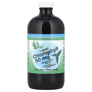 World Organic, Liquid Chlorophyll, Natural Mint, 50 mg, 16 fl oz (474 ml)