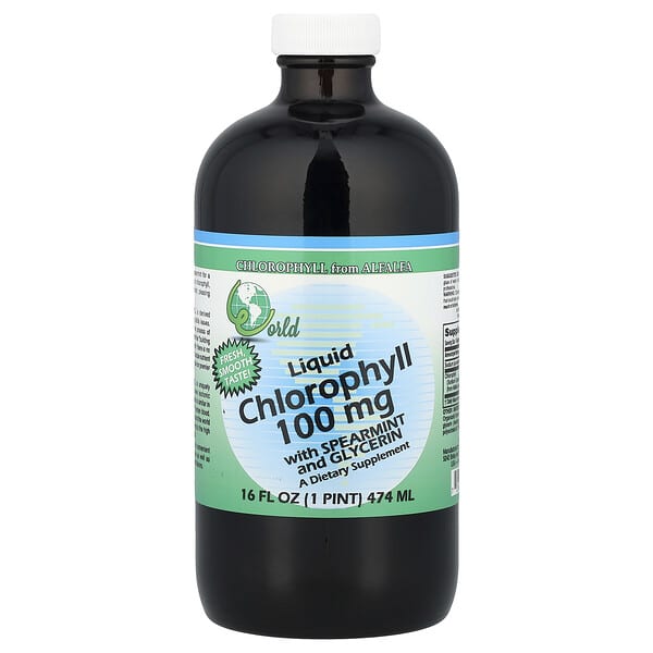 Liquid Chlorophyll with Spearmint and Glycerin, 16 fl oz (474 ml)