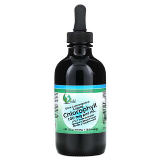 World Organic, Clorofila líquida ultraconcentrada, 100 mg, 118 ml (4 oz. Líq.)
