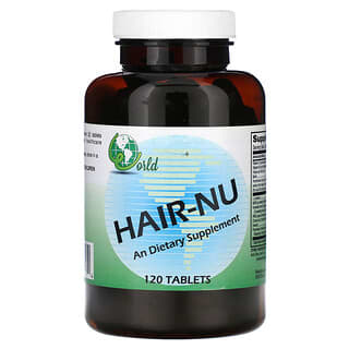 World Organic, HAIR-NU, 120 comprimidos
