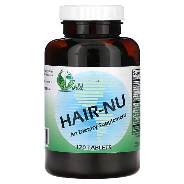 World Organic‏, HAIR-NU, 120 Tablets